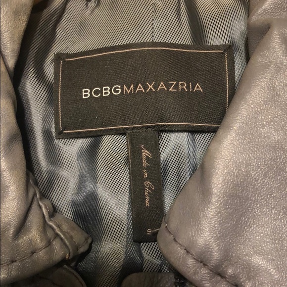 Bcbg Gray and black leopard biker jacket - Picture 3 of 8